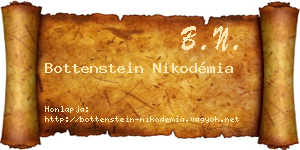 Bottenstein Nikodémia névjegykártya